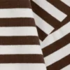 Long-Sleeved Cotton T-Shirt – Brown & White Stripes