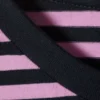 Long-Sleeved Cotton T-Shirt – Navy/Pink Stripe