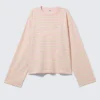 Long-Sleeved Cotton T-Shirt – Pink – Yellow Stripes