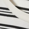 Long-Sleeved Cotton T-Shirt – White – Black Stripes