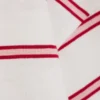 Long-Sleeved Cotton T-Shirt – White – Pink/Red Stripes