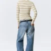 Long-Sleeved Fitted Polo Shirt – Yellow Multi Stripe