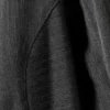 Long-Sleeved Fitted Zip Shirt – Striped Dark Grey Melange