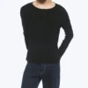 Long-Sleeved Henley T-Shirt – Black