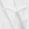 Long-Sleeved Open Back Tie Shirt – White