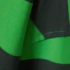 Long-Sleeved Oversized Cotton T-Shirt – Black & Green Stripe