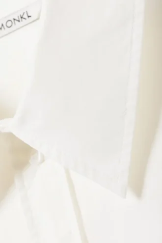 Long-Sleeved Oversized Poplin Shirt – White