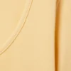 Long-Sleeved Slim Fit Scoop Neck Top – Light Yellow