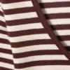 Long-Sleeved Slim Fit Scoop Neck Top – Pink & Burgundy Stripes