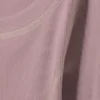 Long-Sleeved Wide Neck Top – Dusty Pink