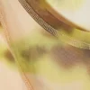 Long-Sleeved Wide Neck Top – Yellow Blurred Stains