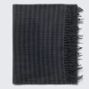 Long Woven Wool Scarf – Medium Grey