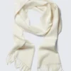 Long Woven Wool Scarf – White