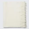 Long Woven Wool Scarf – White