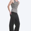 Loose Barrel Leg Workwear Trousers – Washed Black