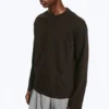 Loose Boxy Long-Sleeved T-Shirt – Dark Brown