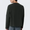 Loose Boxy Long-Sleeved T-Shirt – Dark Green