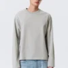 Loose Boxy Long-Sleeved T-Shirt – Light Dusty Mole