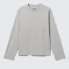 Loose Boxy Long-Sleeved T-Shirt – Light Dusty Mole