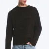 Loose Boxy Long-Sleeved T-Shirt – Striped Dark Brown