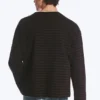 Loose Boxy Long-Sleeved T-Shirt – Striped Dark Brown