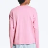 Loose Boxy Long-Sleeved T-Shirt – Washed Pink