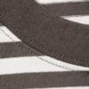 Loose Boxy Long-Sleeved T-Shirt – White – Brown Stripes