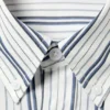 Loose Button-Down Poplin Shirt – White – Blue Stripes