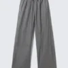 Loose Chambray Trousers – Black Melange