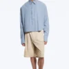 Loose Cotton Shirt – Dusty Blue – Checked