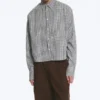 Loose Cotton Shirt – Dusty White – Checked
