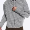 Loose Cotton Shirt – Dusty White – Checked