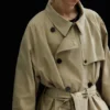 Loose Double-Breasted Trench Coat – Beige