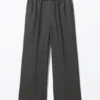 Loose Elastic Suiting Trousers – Dark Grey