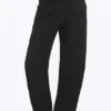 Loose Fit Barrel Leg Suiting Trousers – Black