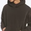Loose Fit Hoodie – Washed Dark Brown