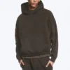 Loose Fit Hoodie – Washed Dark Brown
