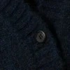 Loose Fit Knitted V-Neck Cardigan – Dark Blue