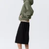Loose Fit Mid Rise Chino Shorts – Black