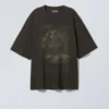 Loose Fit Printed T-Shirt – Black – Horse Print