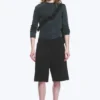 Loose Fit Scuba Shorts – Black