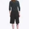 Loose Fit Scuba Shorts – Black