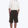Loose Fit Scuba Shorts – Dark Brown