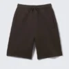 Loose Fit Scuba Shorts – Dark Brown