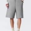 Loose Fit Scuba Shorts – Grey Melange