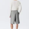 Loose Fit Scuba Shorts – Grey Melange