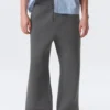Loose Fit Scuba Sweatpants – Dark Grey Melange