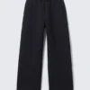Loose Fit Scuba Sweatpants – Dark Navy Blue