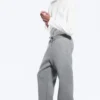 Loose Fit Scuba Sweatpants – Grey Melange