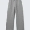 Loose Fit Scuba Sweatpants – Grey Melange